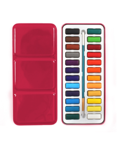 Portable Iron Box Solid Watercolor Paints Set for Artist School Student Outdoor Water Color Sketch Painting Stationery