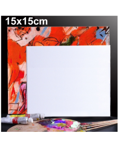 5 PCS Oil Acrylic Paint White Blank Square Artist Canvas Wooden Board Frame, 15x15cm