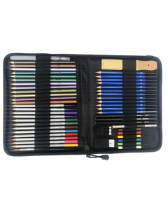 51 PCS / Set YOVER Sketch Pencil Set Water Soluble Color Lead Art Painting Kit(Black)