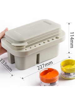 Art Oil Painting Student Multi-Purpose Brush Washers 3-in-1 Brush Washer with Color Palette Inside Brush Holder (Hand Drawing)