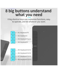 Ekker VK1060 Digital Drawing Tablet with Cell Phone Connection