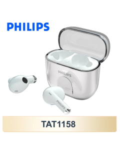 New Philips TAT1158 Earphone Wireless Bluetooth 5.3 Headset Mini Crystal Shell Earbuds HiFi Stereo HD Microphone Call Headphone