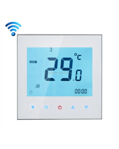 BHT-1000-GB-WIFI 16A Electric Heating Touch Screen LCD Display Thermostat WiFi Control with Time Display (Color: White)