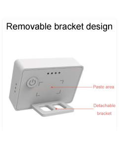 Home Indoor Mini Smiley Electronic Thermometer with Stand (White)