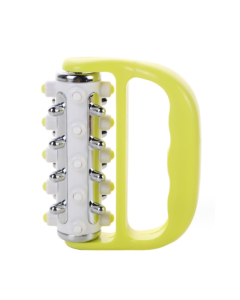 Handheld curved five-row iron column roller soothing massager (yellow iron column massager)