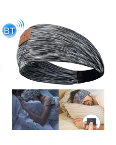 Bluetooth Wireless Headband Quick Drying Sleeping Headphones with HD Speakers(Stripe Black)