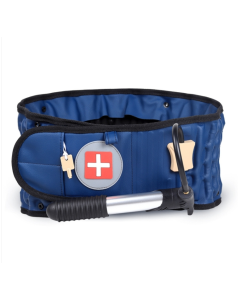 Traction belt waist plate protrudes the belt support