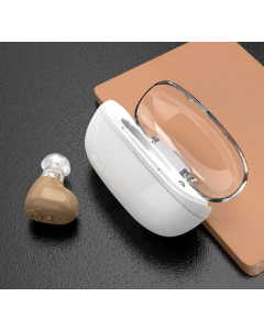 Portable ear canal rechargeable hearing aid
