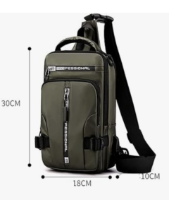 Men's USB Oxford Waterproof Shoulder Bag, Anti-Theft Shoulder Bag, Multifunctional Backpack, Grey, One_Size, Classic