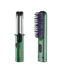 KONKA KG-T06(WE) Multifunctional Curling Iron + Hair Straightening Comb Set, Plug Size: European Standard