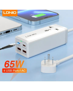 LDNIO 65W USB C Charger 4 Ports USB Output Desktop Power Strip For Laptop/Macbook/1pad/Camera/Cell Phone Fast Charge Charger