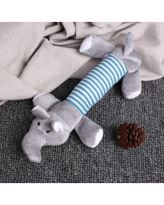 Animal cute long striped plush sound making pet toy
