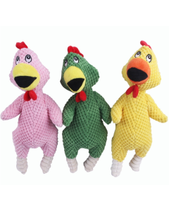 Screaming chicken gnaws and grinds teeth pet plush toy