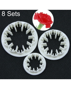 8 Sets Sold 3 in 1 Carnation Plastic Cookie Moulds Flip Cake Decoration Moulds