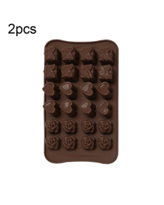 2pcs for sale Silicone Chocolate Moulds Jelly Christmas Candy Cake Moulds