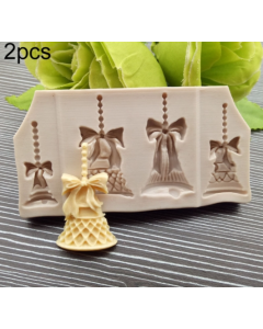 2pcs for sale Christmas bells chocolate candy biscuits cake decorating tools DIY baking and fondant food grade silicone moulds
