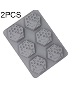 2 pieces for sale 6-connected honeycomb bee silicone handmade soap mold chocolate mooncake mold