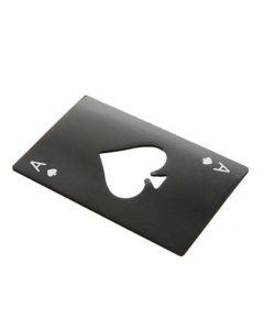 Sold 2 pieces per piece Stainless steel playing card spades soda bottle cap beer bottle opener