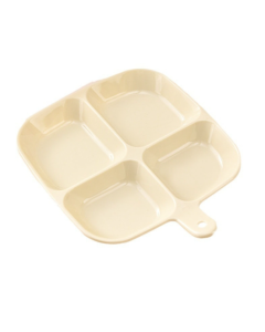 Multi-purpose four-compartment side dish kitchen storage spice plate