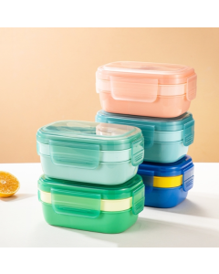 1900ML Large Capacity Microwave Lunch Box Children's Sealed Compartment Lunch Box