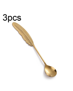304 stainless steel feather spoon and fork literary tableware