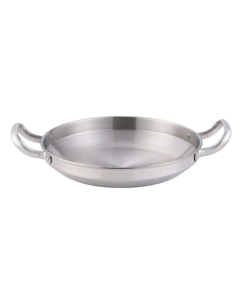 Thickened stainless steel double-ear pan, seafood rice pan, fried chicken plate