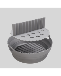 Air Fryer Silicone Bakeware Silicone Mat Round Folding Style + Divider Mat