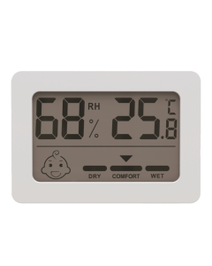 Home indoor mini smiley face electronic temperature and humidity meter with stand