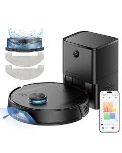 Ultenic T20 Pro Robot Vacuum Cleaner, 8000Pa Suction, 3 Cleaning Modes, Smart Lidar Navigation, 2-in-1 Dust & Water Tank