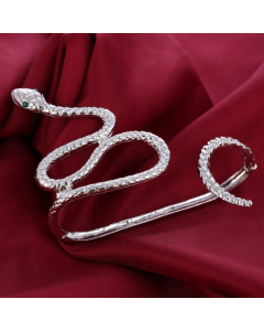 Snake-shaped Cuff Bangle with Exaggerated Vintage Antique Finish Jewelry