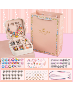 Children's DIY Beaded Bracelet Kids Jewelry Supplies, Color: Rainbow Candy with Storage Box