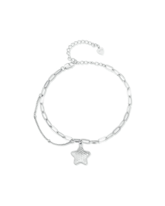 925 Sterling Silver Sparkling Star Bracelet