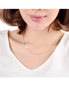 1MM Personalized Fashionable Silver-Plated Snake Chain