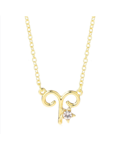 Zodiac Pattern Pendant Choker Necklace with Twelve Constellations Embedded with Diamonds N2204-6