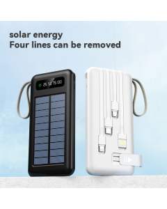 Outdoor solar power super capacity mobile power sharing self-charging line