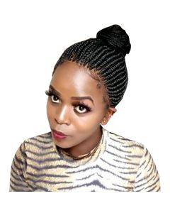 Women's short curly hair elastic net chemical fiber head braid wig