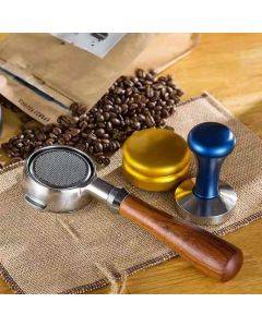 Stainless Steel Universal Bottomless Coffee Machine Filter Wooden Handle