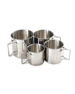 4 in 1 Outdoor 304 Stainless Steel Folding Cup Portable Cup Bowl Set