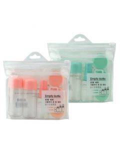 8-piece set/set of PVC material portable mini traveler packaging bottle press bottle facial cream box in random colors