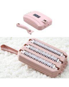 Three-row Brush Handheld Carpet Sweeper Brush Sofa Bed Pet Hair Debris Crumb Dirt Fur Cleaner Roller Cleaning Tools, Random Color Delivery
