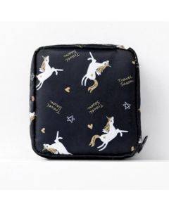 Girl Heart Aunt Towel Portable Large Capacity Storage Bag(Navy Brown)