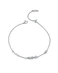 Feather Bracelet S925 Sterling Silver Women's Bracelet