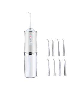 6886 Dental rinser, water flosser, portable household dental and oral cleaning scaler, bandwidth: 8 heads (white)