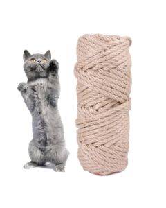 10m Pets Hemp Rope Cat Scratch Board Sword Rope Accessories Protect Cat Grip Toy Grabbing Materials(4mm)