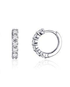Platinum plated zircon sterling silver jewelry earrings and earrings