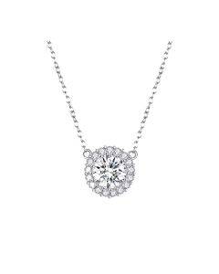 Platinum Plated Zircon Necklace S925 Pure Silver Minimalist Women's Necklace