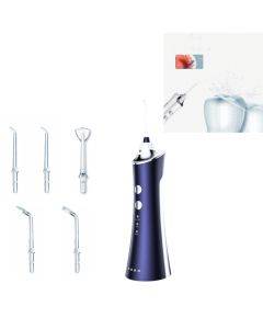 Electric dental rinser, dental scaler, water flosser, household portable oral cleaning machine (blue)