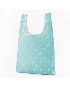Printed foldable shopping bag with large capacity storage bag