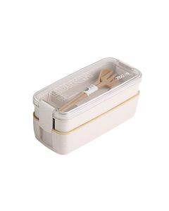 750ml Healthy Material Wheat Straw 2 Layer Lunch Box Dinnerware Food Storage Bento Container Microwave Lunchbox