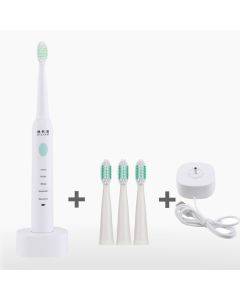 Dilip electric toothbrush rechargeable sonic 5-speed adjustment children and adults home waterproof soft-bristled whitening toothbrush USB charging stand (white)
